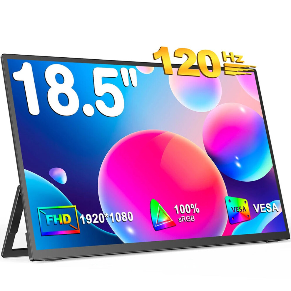 Uperfect 18.5 120Hz Fhd Hdr Ips Gaming Monitor With Hdmi, Usb-C, Dual Speakers & Vesa Mount 313026624687