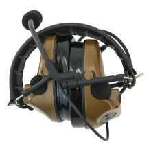 Tactical Airsoft ComTac II Electronic Hearing Protection Earmuffs with Walkie Talkie PTT Headset