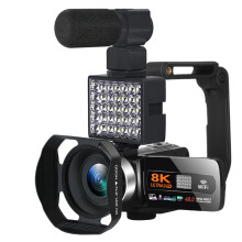 8K HDR Night Vision Digital Camcorder with 48MP, WiFi, and Live Streaming Webcam Capability