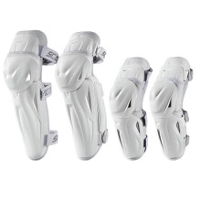 Breathable Summer Motorcycle Protective Gear Set: White Knee & Elbow Pads for Men & Women