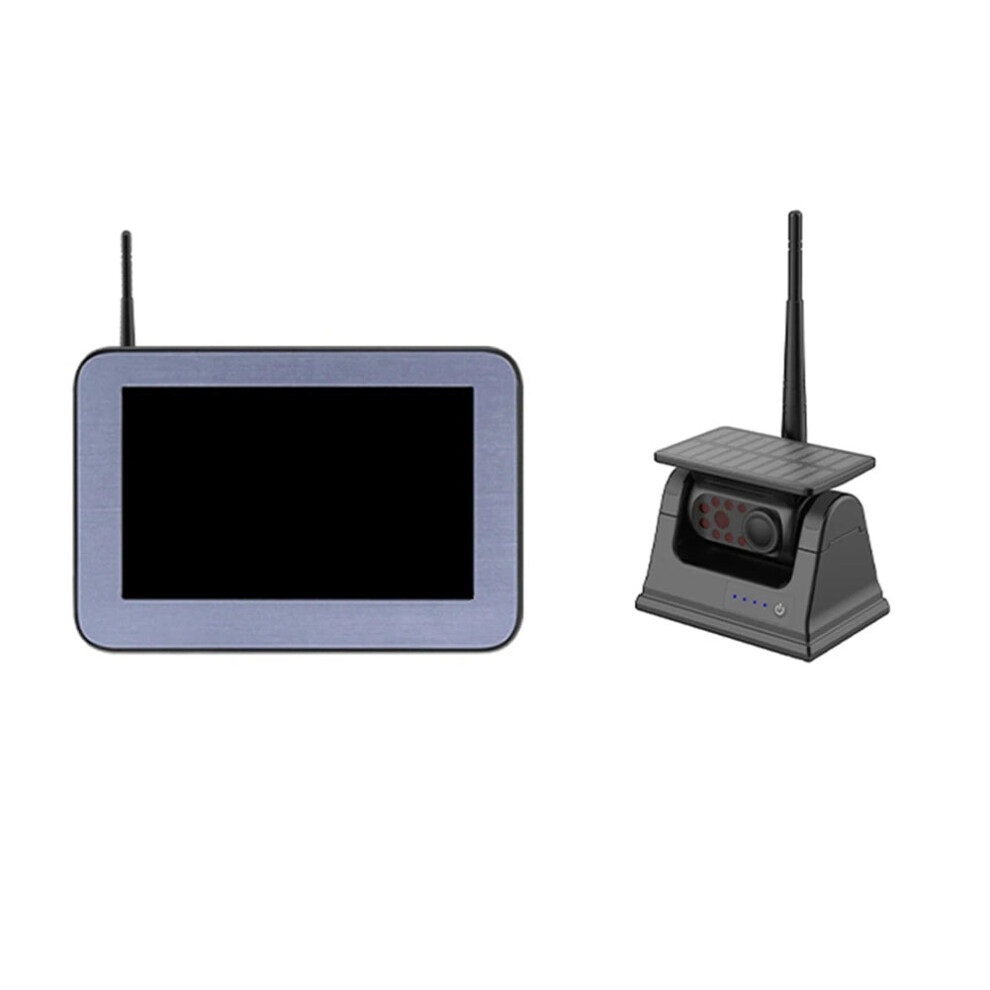Wireless Solar-Powered Backup Camera With 5-Inch Rear View Monitor For Campers, Trucks, Trailers, And Rvs 744110320701