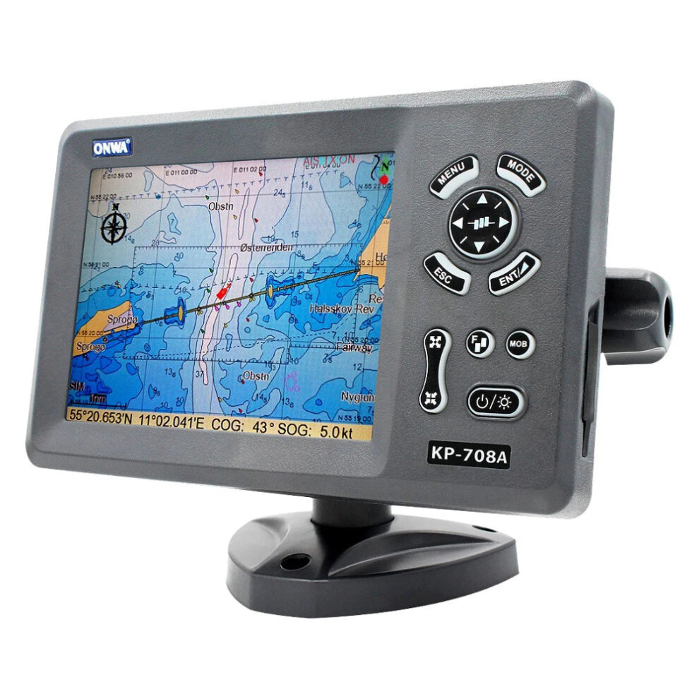 7-Inch Color Lcd Gps Chart Plotter With Built-In Class B Ais Transponder And Gps Antenna - Onwa Kp-708A Marine Navigator Combo 313115232243