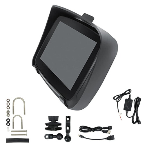 5-Inch Portable Motorcycle GPS Navigator - Durable Black Plastic Design