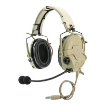 T700 Tactical Headset with Noise Cancellation & 2-Pin V2 PTT for Combat & Shooting