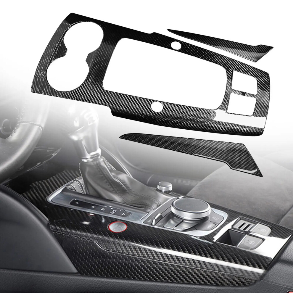 Audi A3/S3/Rs3 2014-2020 Real Carbon Fiber Gear Shift Panel Trim Cover Sticker 7445017395337