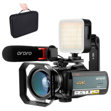 4K Digital Camcorder with 12x Optical Zoom - I for YouTube Vlogs, Church, Weddings, and Home Videos