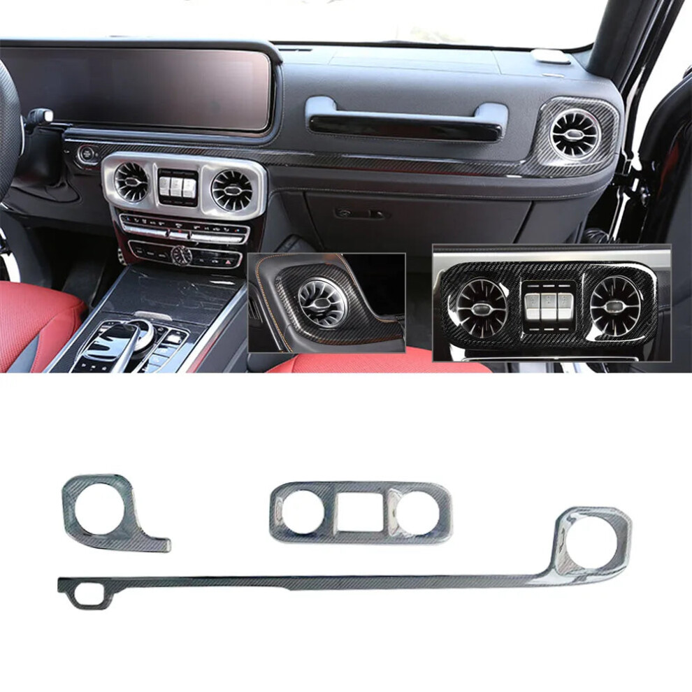 Mercedes Benz G-Class W464 Carbon Fiber Dash & Air Outlet Trim Set (3-Piece) For 2019-2023 G500/G63 313103477434