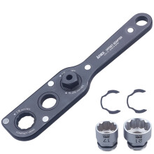 Anex AOA 19S1 S2 S3 Multi Convertible Hand Adapter Flathead Socket Wrench - Precision Tool for Tightening Screws in Confined Spaces, Made in Japan