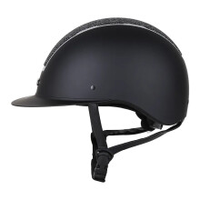 Luxurious Diamond Encrusted Equestrian Helmet with Large Brim - Adjustable Riding Cap for Training & Knightly Adventures