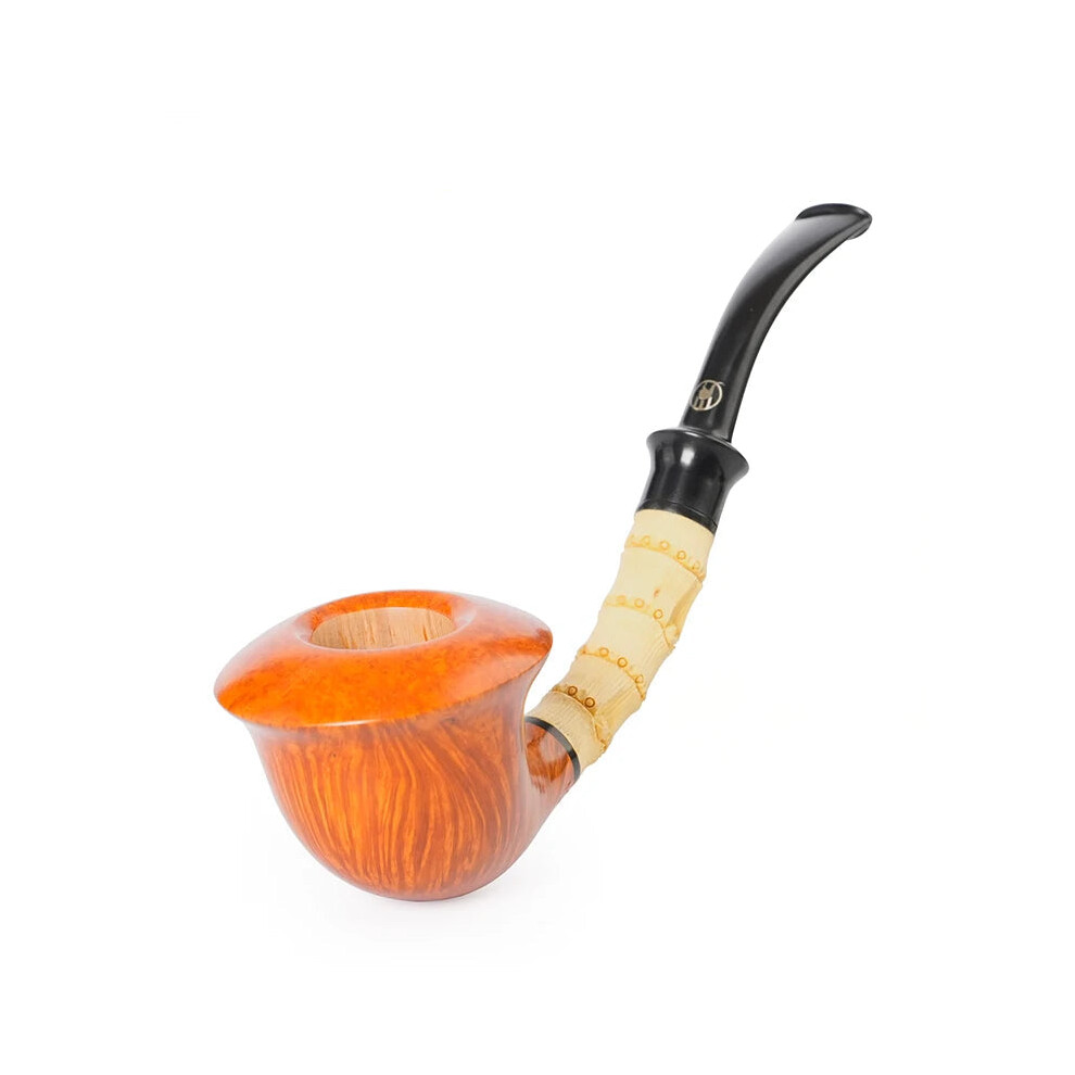 Handcrafted Muxiang Briar Tobacco Pipe With Classic Curved Handle Ã¢Â Perfect Father's Day Gift 744759844699