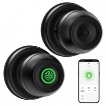 Fingerprint Bluetooth Smart Door Lock with Electronic Handle for Home Security
