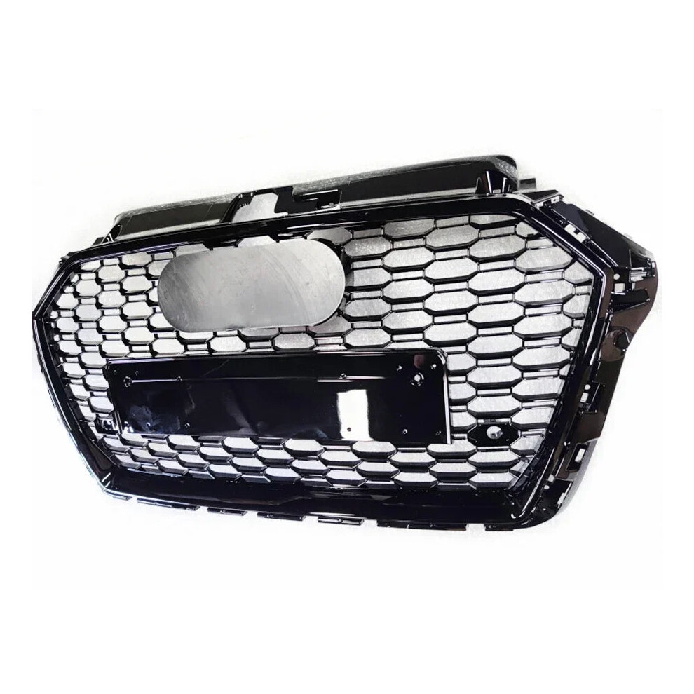 Gloss Rs3 Style Sport Hex Mesh Honeycomb Hood Grill For Audi A3/S3 8V (2017-2020) - Premium Car Accessory Black 313036155195