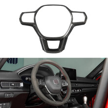 Premium Carbon Fiber Steering Wheel Cover for 11th Gen Civic Type R FL5, CR-V, HR-V (2023-2024)