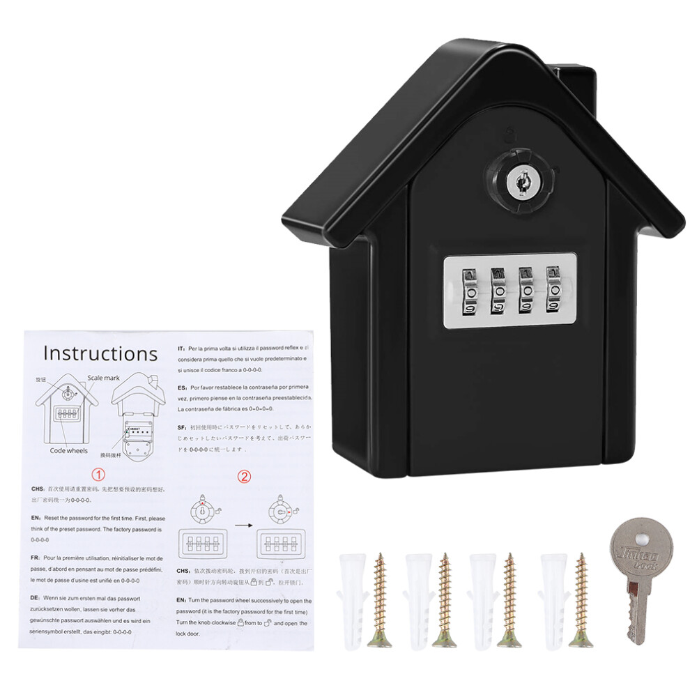 Secure Keeper, Wall Mountable Key Safe With Resettable Combination Lock, Weatherproof Security Box For Home, Factory, Store Use, Large Capacity Key St 9454554481159