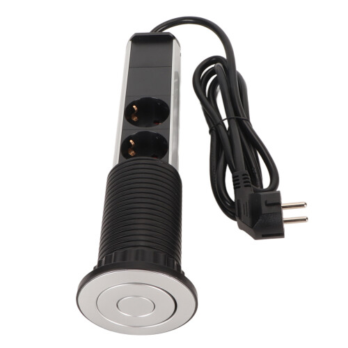 Πρίζα πάγκου με πρίζες AC γρήγορης φόρτισης USB C, εντοιχιζόμενες, αναδιπλούμενες, 2