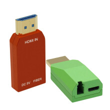 Compact 4K HDMI Fiber Extender for Multimode OM3/OM4/OM5 - Supports 30Hz/60Hz, HDMI 1.4/2.0/2.1, Extends Up to 300m/984ft