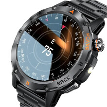 2024 Outdoor Military Smartwatch for Men - 360Â HD AMOLED Display, Heart Rate Monitor, Bluetooth Calling, IP68 Waterproof