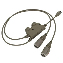 Tactical Dual Communications Adapter with PTT for AN PRC 148/152/163 Radios - Compatible with Comac Sordi Headsets