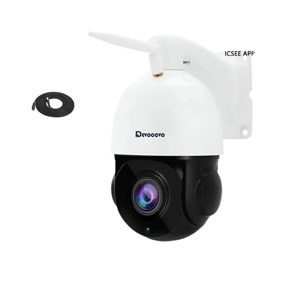 8Mp 4K Wifi Ptz Dome Camera With 50X Optical Zoom & Two-Way Audio - Outdoor Wireless Cctv Ip Cam By Icsee 705353512704