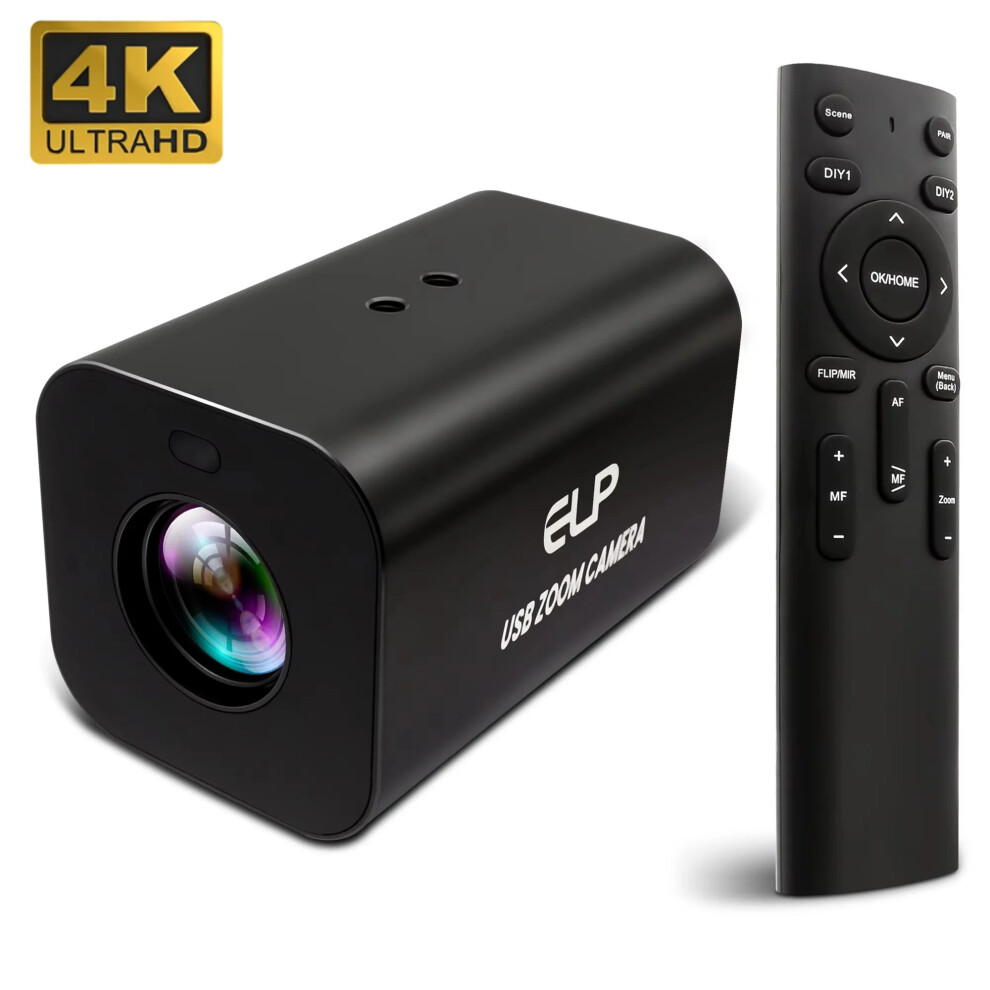 Elp 4K 12X Autofocus Zoom Usb Camera With Hdmi & H.264 - 1080P 60Fps High-Speed Webcam For Lightburn & Live Streaming 744110355994