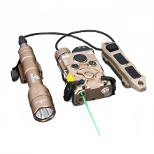 Advanced Tactical LED Flashlight & Laser Indicator Combo with Dual Control Switch - M600/M300 Series in Red, Green, Blue & White for Hunting & Scouti