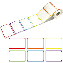 Etichette nominative colorate e semplici, eleganti adesivi per targhette nominative impermeabili per ufficio, scuola e casa, adesivi multiuso per