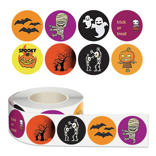 Διακοσμήσεις για το Halloween με ρολό αυτοκόλλητων, μη τοξικές αυτοκόλλητες