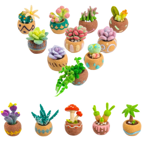 Animal Plant Needle Felting Starter Set Includes Wool And- 15
