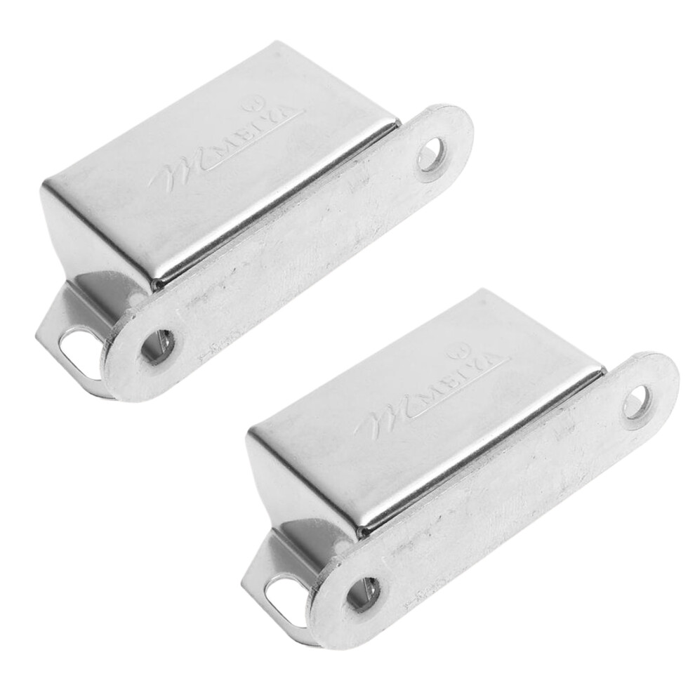 2 Pack Magnetic Door Catch, Thicken Cabinet Door Magnets Cupboard Catches Magnetic Strip Magnet Catch For Furniture Closet Cupboard Door Closing(Silve 9454554483696