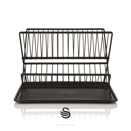 Swan Swan Stealth 15 Plate Collapsible Dish Rack with Removable Drip Tray 1