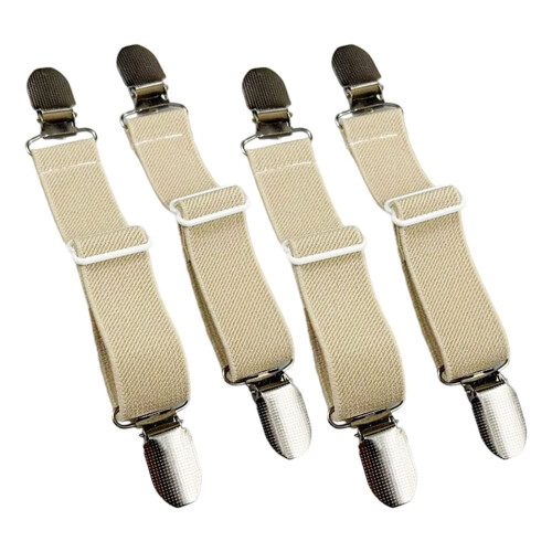 4pc Slip Resistant Elastic Shoe Back Strap Adjustable-cream