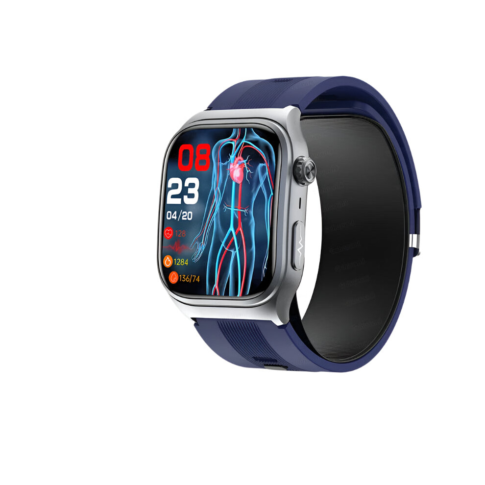 Advanced Medical-Grade Smartwatch With Ecg, Air Pump Blood Pressure, Blood Glucose Monitoring, Bluetooth Calling, And Nfc For Men's And Women's Healt 7445004172132