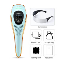 Sapphire Laser Hair Removal Device with Ice Cooling - IPL Epilator with Unlimited Flashes for Home Use