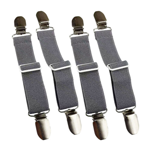 4pc Slip Resistant Elastic Shoe Back Strap Adjustable-grey