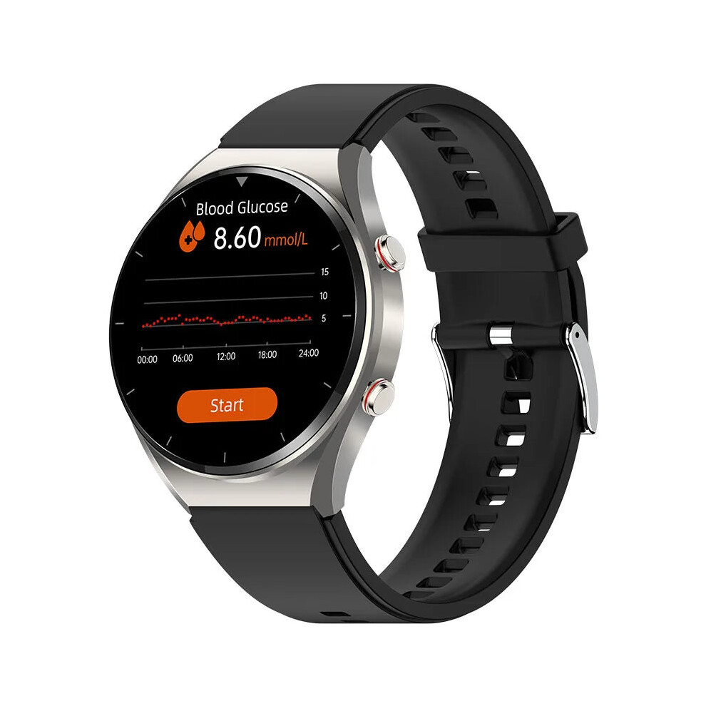 Advanced Health Monitoring Smartwatch with Non-Invasive Blood Glucose, ECG, HRV, Blood Pressure, and Temperature Tracking