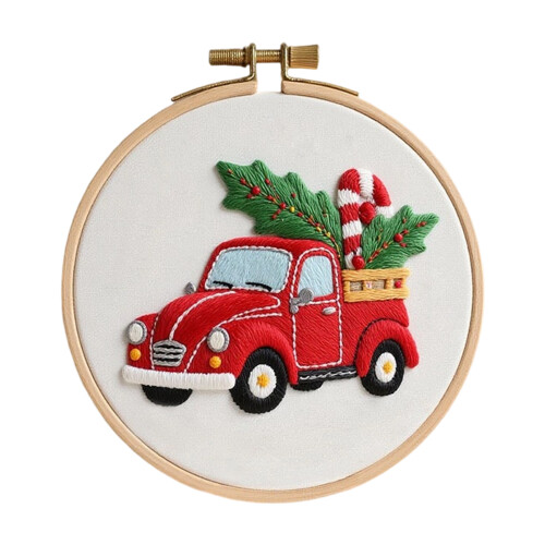Beginner Embroidery Set Christmas Theme Embroidery Craft Set-4