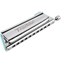 Professional JDR Trochilus Chromatic Harmonica - 10 Hole Pop Tuning Blues Harp for Outdoor Musical Performances