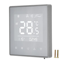 Energiesparender, programmierbarer Digitalthermostat für Smart Homes, Touchscreen-Temperaturregelung mit flammhemmendem und robustem Gehäuse,