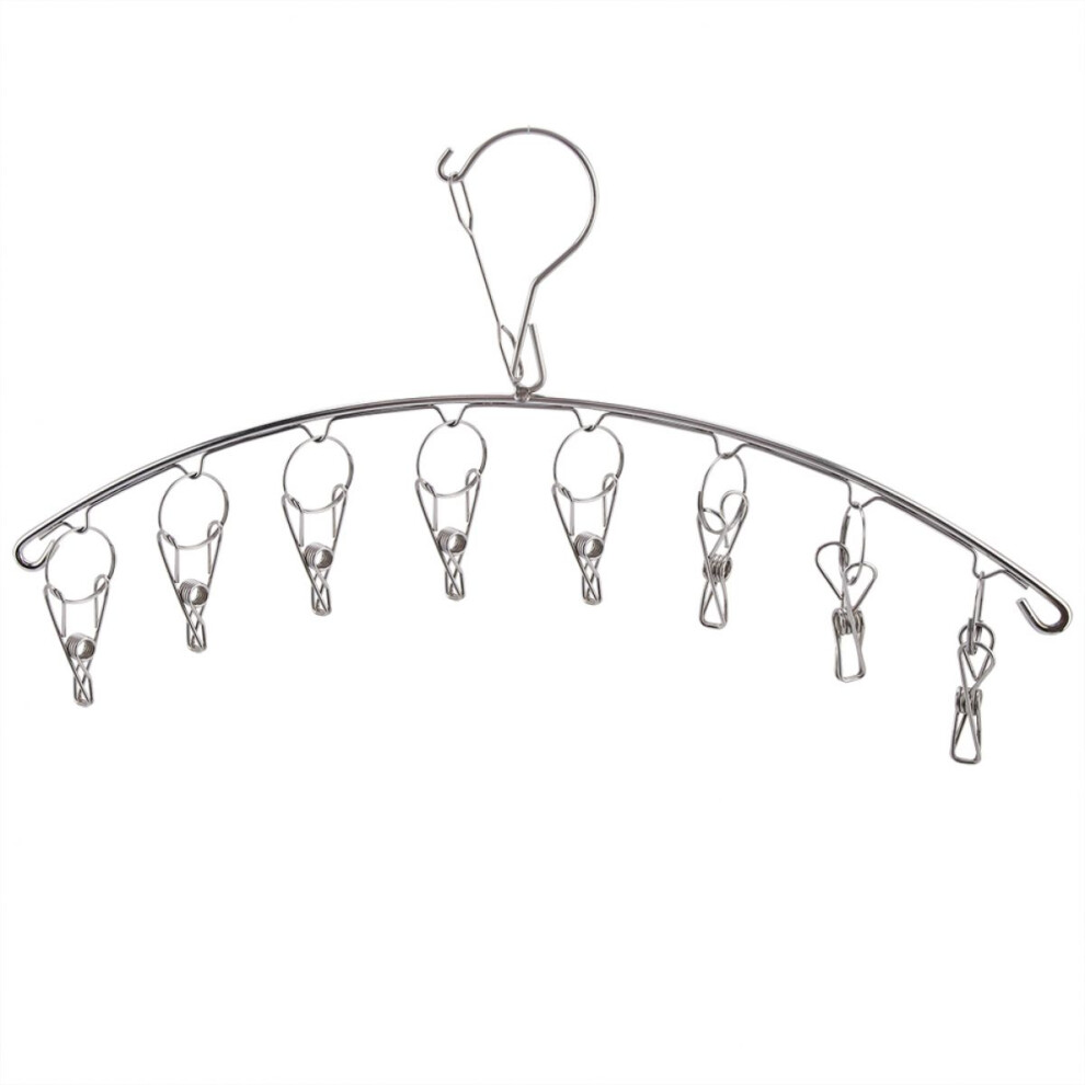 Space Saving Underwear Hanger Rotatable Bracket Laundry System Windproof Stainless Steel Clip Rack For Socks Towels And Delicates 9454554462905