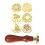 6Pcs Flower Sealing Stamp Handle with Wood Handle for Wedding 1