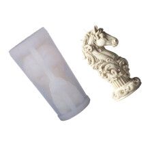 Silicone Candle Mould With Horse Relief And Roman Column Base-B