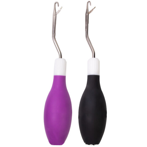 Locking Hook Crochet Needle Crochet Hook with Locking-Black 1