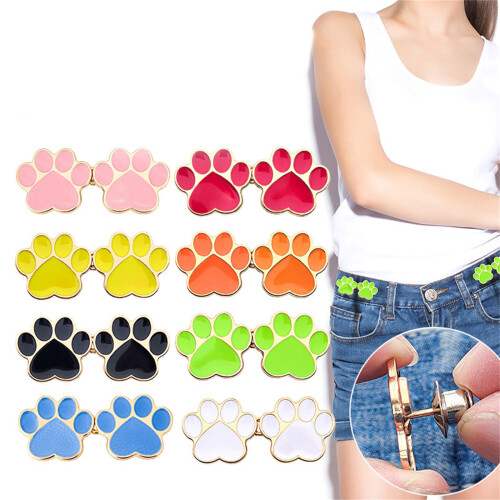 Adjustable Pants Waist Extenders Button, No Sew Required-Yellow 2