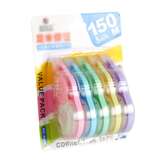 Correctietape, geschikt voor diverse pennen voor directe correcties, sterke en duurzame scrapbooktape van PET-kwaliteit, Dual Gear-technologie.