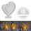 Heart Candlestick Holder Silicone Molds Love-with square base 3