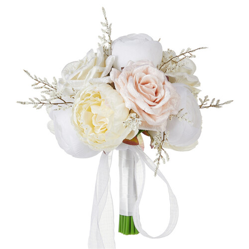 Wedding Bouquets with Ribbon for Bride, Artificial Flower-5893