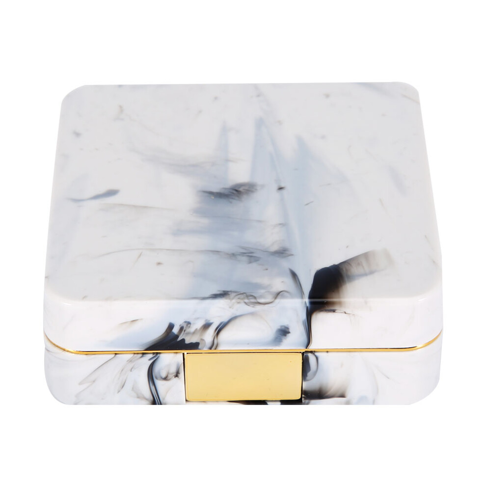 Fashionable And Functional Portable Contact Lens Case, Unique Marble Pattern, Safe And Eco-Friendly Material, Compact Size, Leakproof Design For Relia