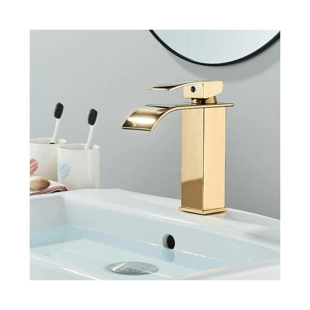Sleek Bathroom Faucet With Lead-Free Brass, Adjustable Hot And Cold Water, And Drip-Free Performance For An Effortless Sink Experience 9135470992386
