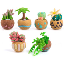 Wool Felting Craft Set Animal Plant Designs Easy Setups- 6