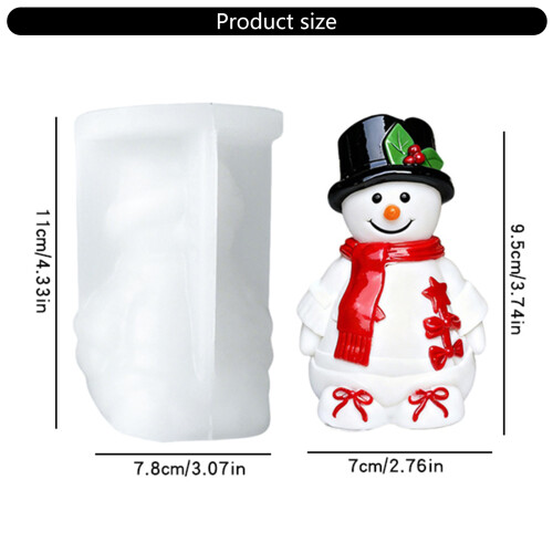 Snowman Silicone Mould Easy Demolding Multipurpose Silicone 2
